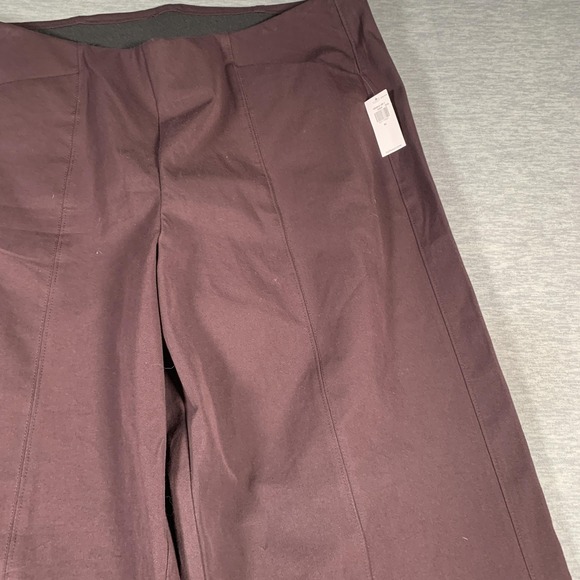Old Navy Pants Womens XL Burgundy High-Rise Pixie Wide-Leg Comfort Waist Stretch - Picture 4 of 14